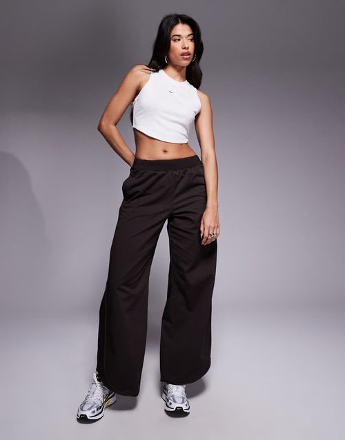Collection wide leg pants in brown
