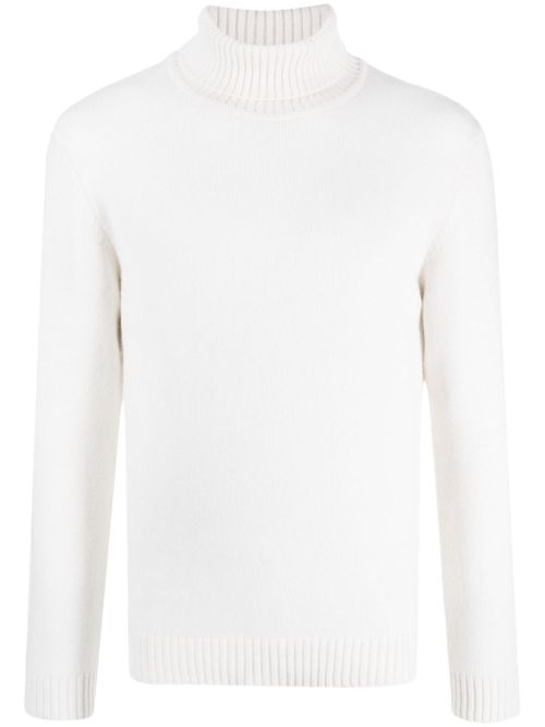 Roll-neck cashmere jumper - Neutrals