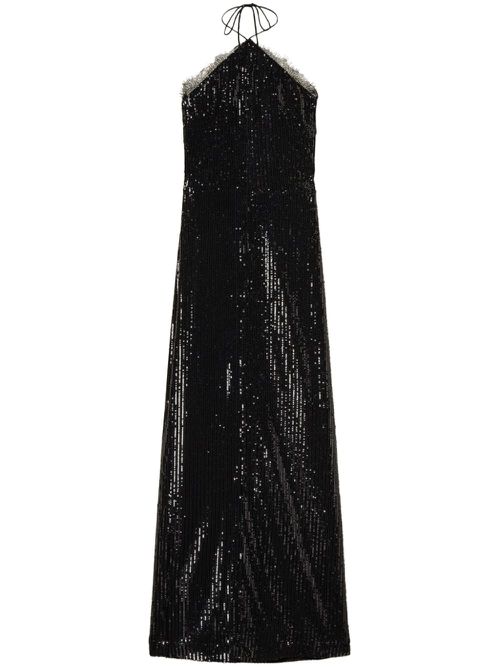 Sequin-embellished midi dress - Black