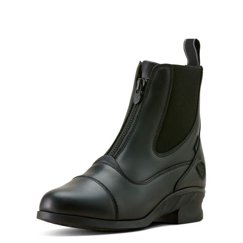 Women's Heritage Zip Waterproof Paddock Boots in Black, B Medium Width, Size 3, by