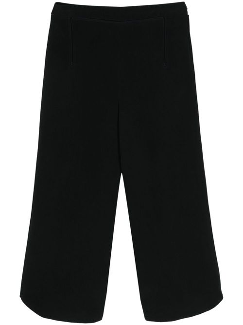 2000s mid-rise cropped trousers - Black