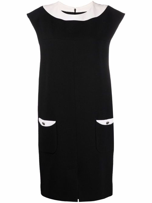 Two-tone shift dress - Black