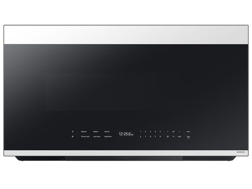 Bespoke 2.1 cu. ft. Over-the-Range Microwave with Auto Dimming Glass Touch Controls in White Glass(ME21DB670012AA)
