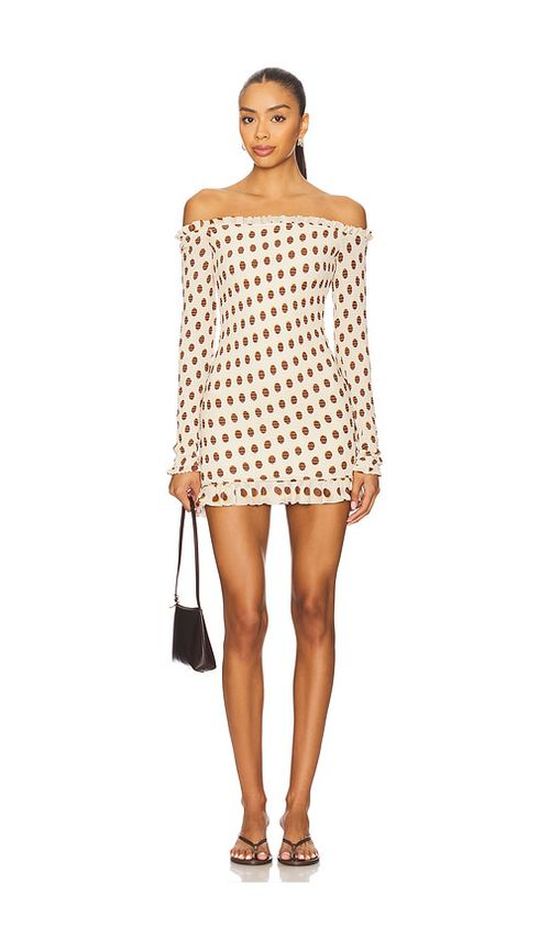 AFRM Peck Dress in Cream. XS. Also in 1X, 2X, 3X, L, M, S