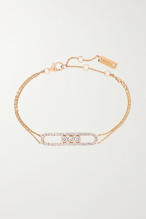 Move Classic 18-karat Pink Gold Diamond Bracelet - One size