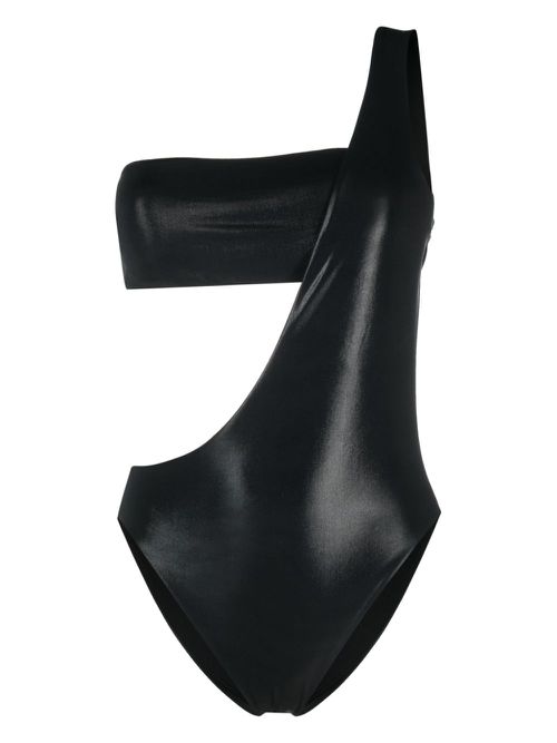 Cut-out one-shoulder swimsuit - Black