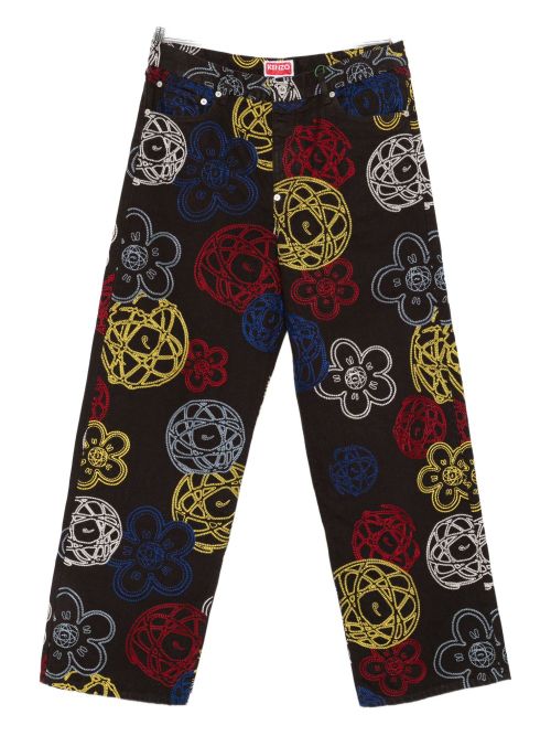 Kenzo Futura Men's Embroidered Cotton Trouser