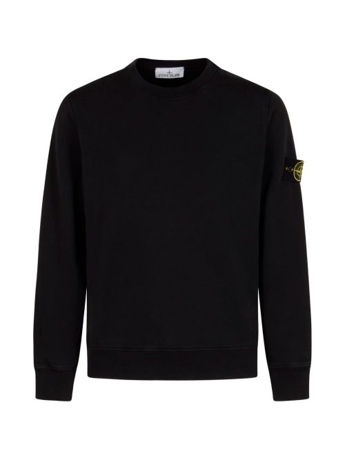 Cotton Crew Sweatshirt — Black