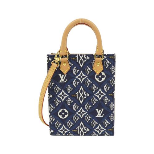 Louis Vuitton Blue Navy Jacquard Handbag Pre-Owned