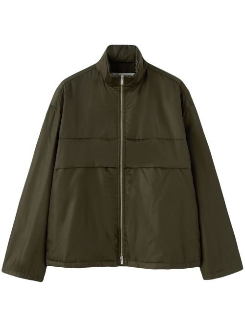 Funnel-neck padded jacket - Green