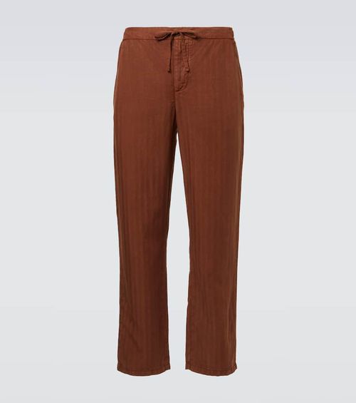 Mendes herringbone straight pants