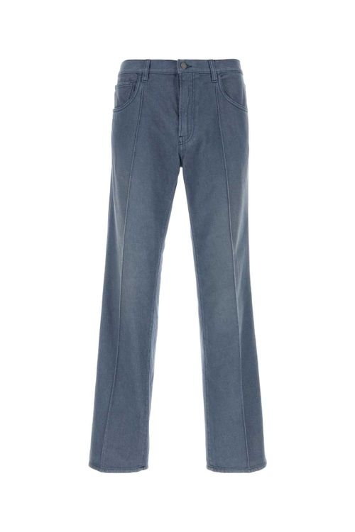 Recycled-Blend Denim Jeans — Blue