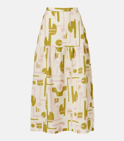 Balearic printed midi skirt