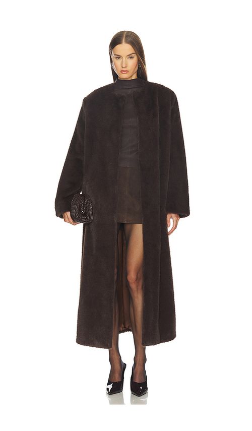 SRG Liv Coat in Chocolate. L. Also in M, S