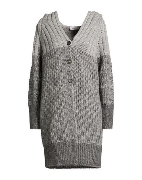 Woman Cardigan Grey Size 4 Merino Wool, Alpaca wool, Polyamide, Silk, Cashmere