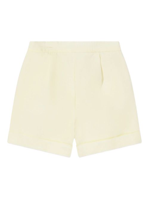 Pleated shorts set - White