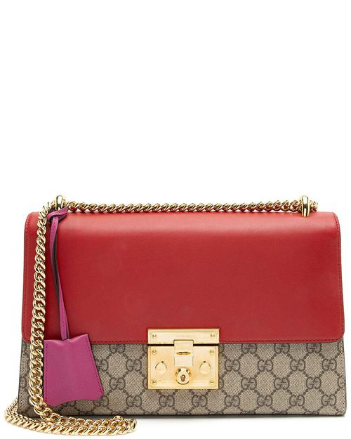 Brown GG Supreme Padlock Medium Shoulder Bag (Authentic Pre-Loved)