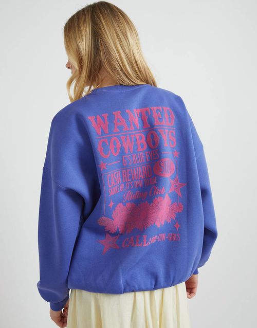 London wanted cowboys sweatshirt in navy