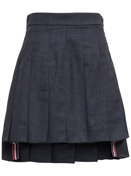 Pleated mini skirt