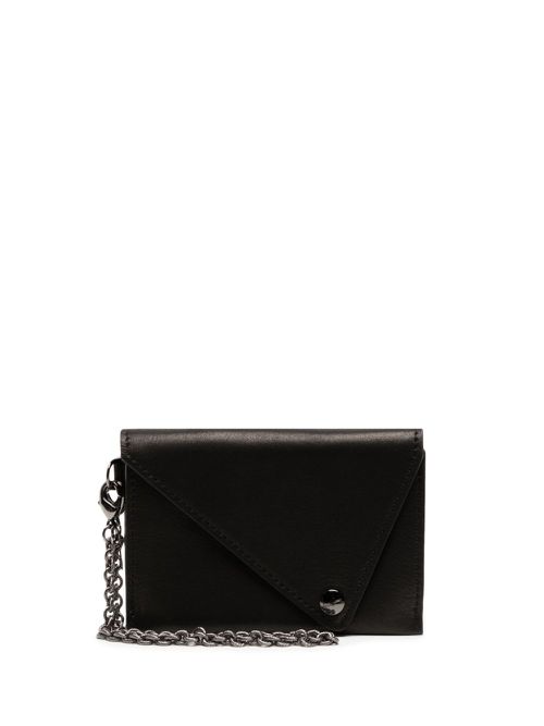 Triangle leather wallet - Black