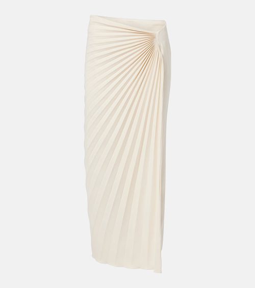 Pleated midi skirt