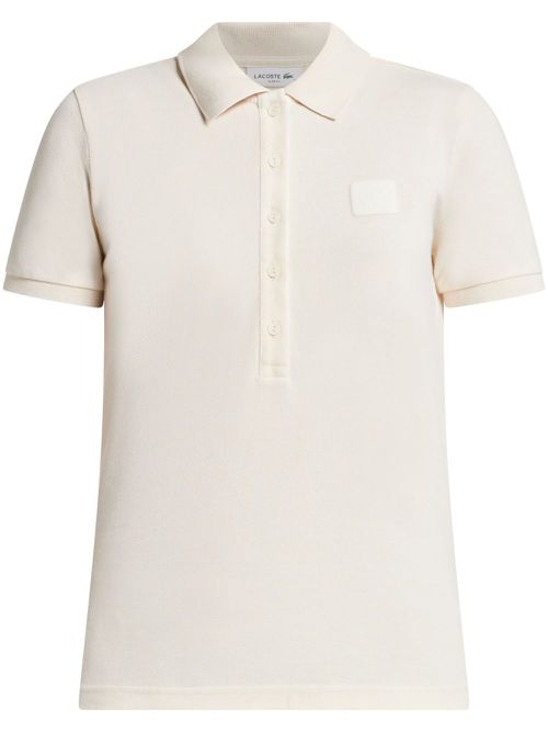 Petit-piqué slim-fit polo shirt - White