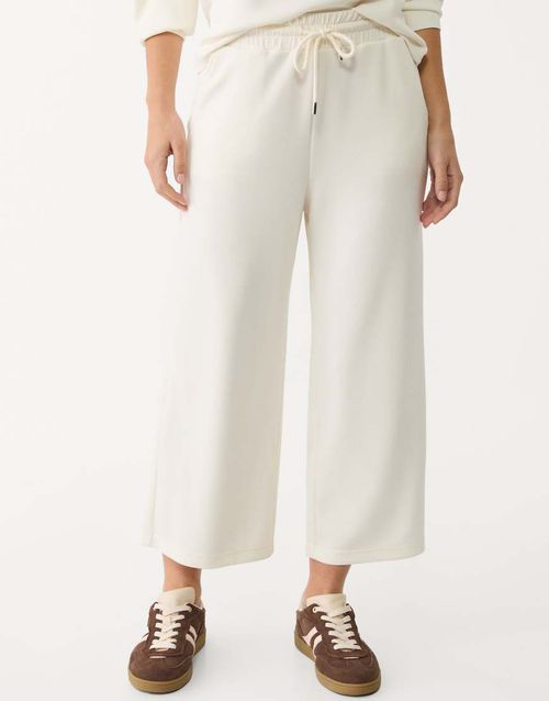 Soft touch culottes in ecru-White