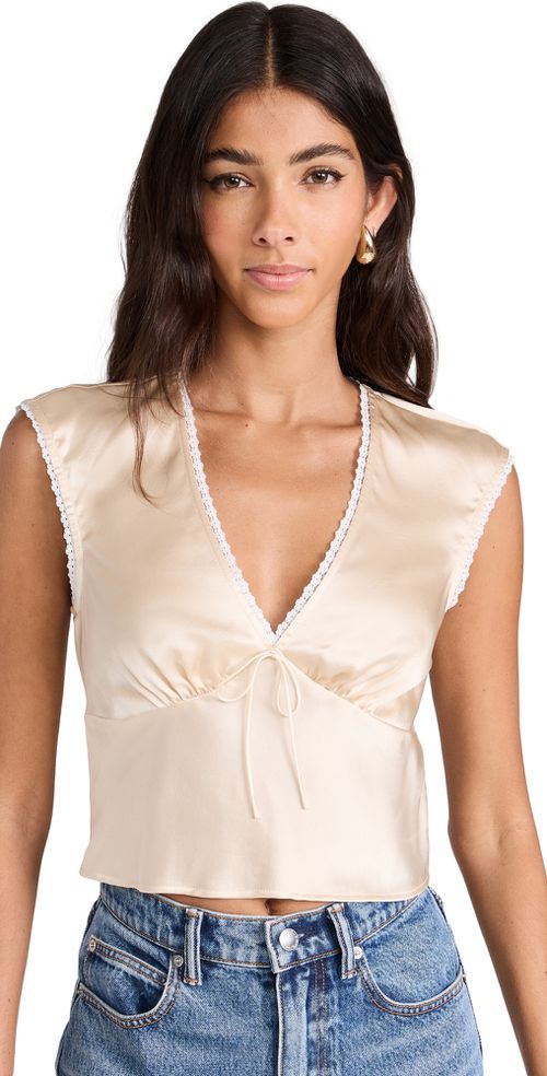 Cherry Silk Top Almond