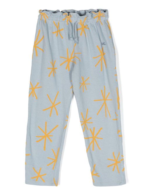 Sparkle cotton track pants - Blue