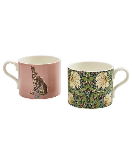 Spode Morris & Co Pimpernel & Forest Hare Mugs (Set Of 2)