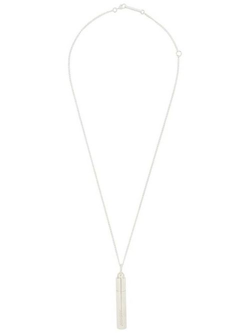 Pill case necklace - Silver