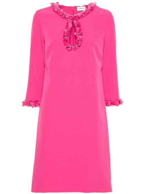 Sequin-detail crepe dress - Pink