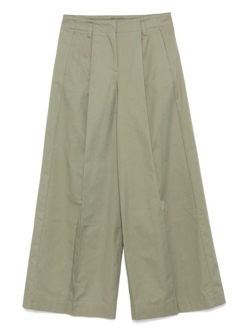 Roberto Collina adjustable-belt palazzo pants - Green