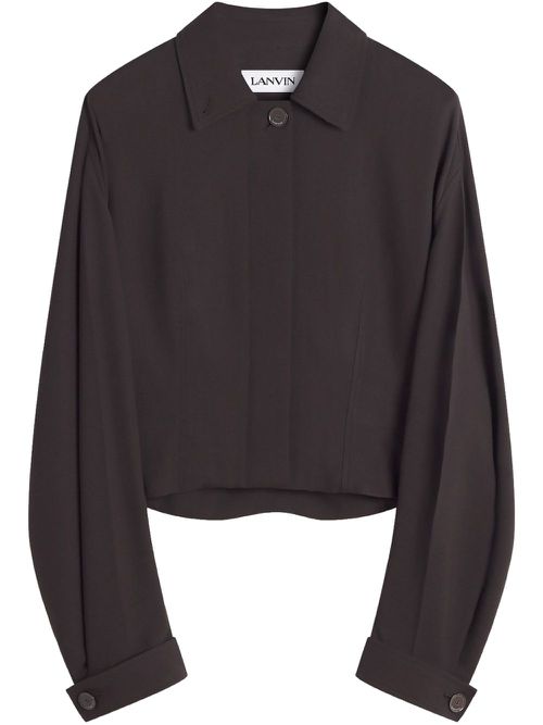 High neck jacket - Brown