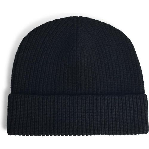 Seven Gauge Black Wool Beanie