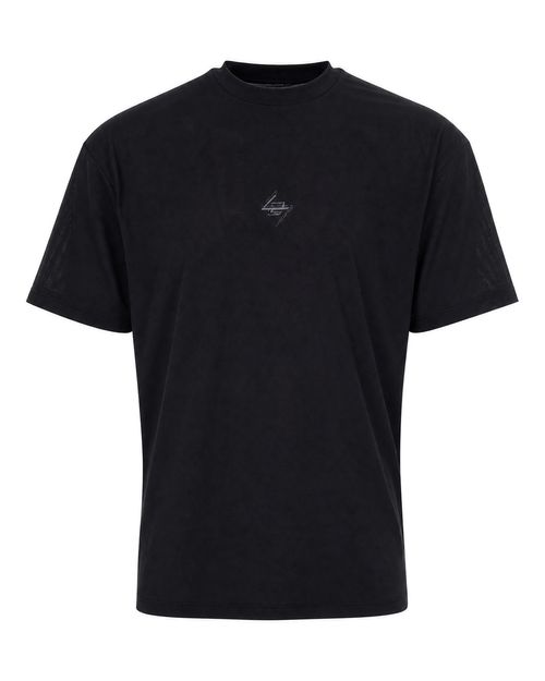 Logo-Embroidered Crew Neck T-Shirt — Black