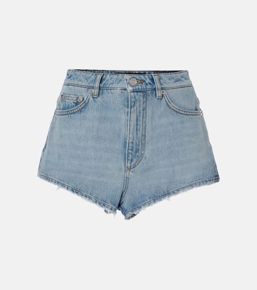 High-rise denim shorts