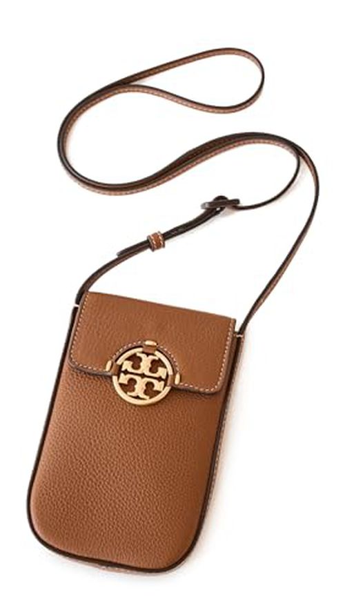 Tory Burch Women's Miller Phone Crossbody, Light Umber, Brown, One Size