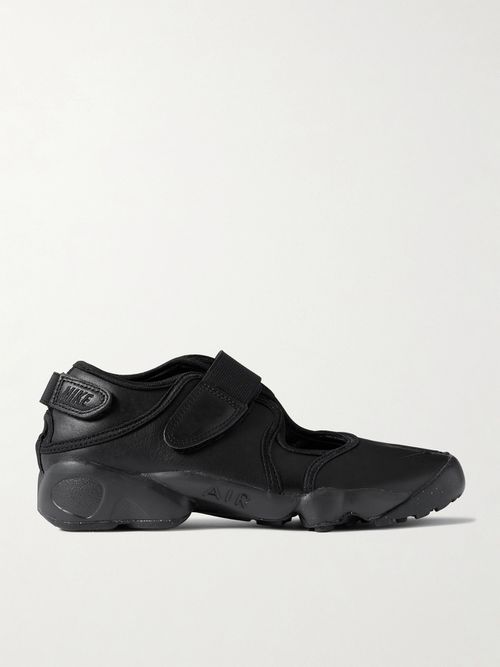 Air Rift Split-toe Leather Sneakers - Black