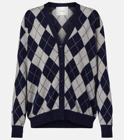 Raelyn argyle cashmere cardigan