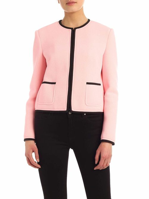 Black details jacket in pink