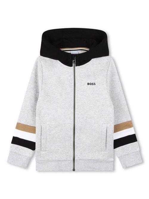 Logo-print cotton tracksuit set - Grey
