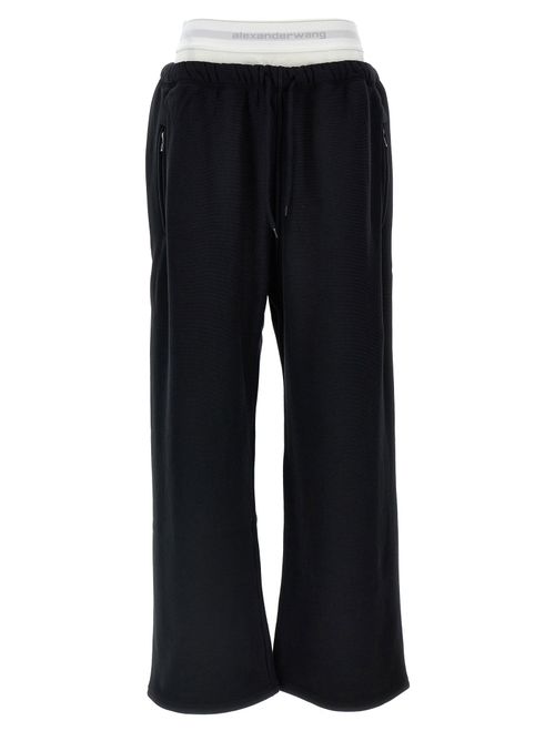 Wide Leg W/ Logo Elastic Exposed Brief Joggers