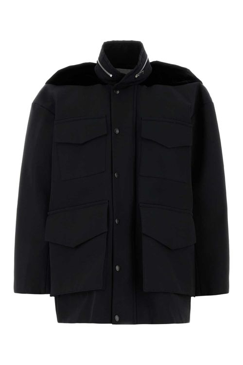 Black Grosgrain Oversize Jacket