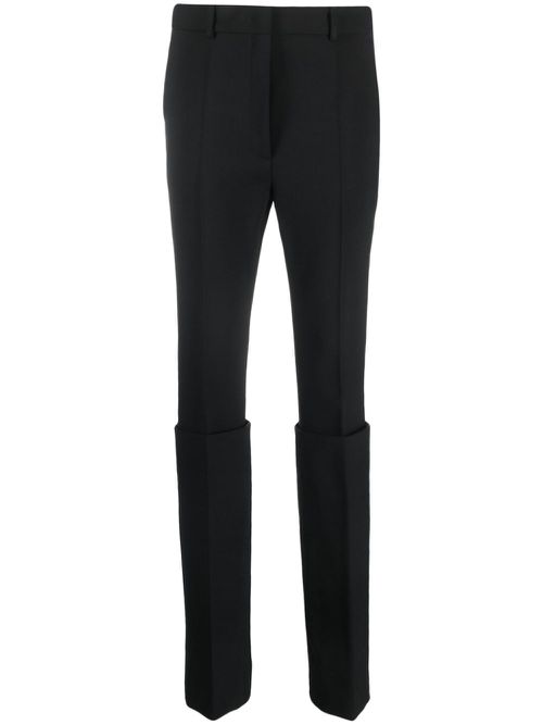 Layered tapered-leg trousers - Black
