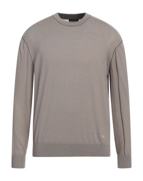 Man Sweater Taupe Size L Virgin Wool