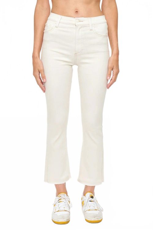 Women's Lennon High Rise Cropped Boot Cut Jeans In Sand Stone