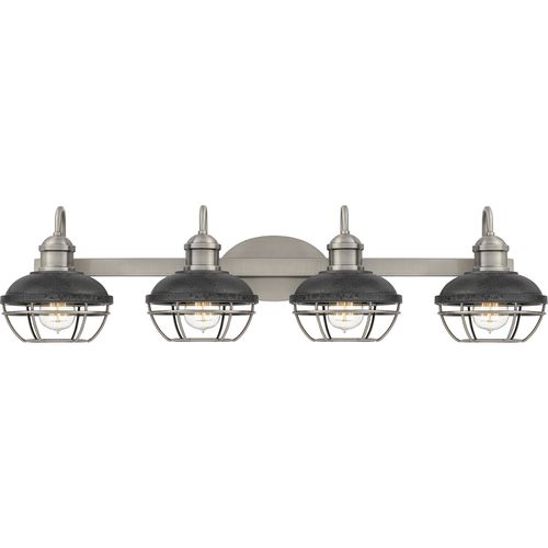 Sandpiper 4-Light Bathroom Vanity Light in Antique Polished Nicke