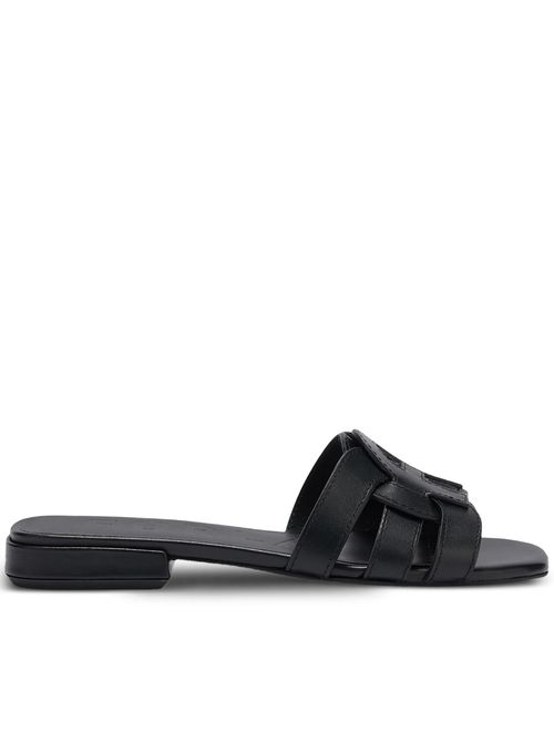 Summer Sandalo Black Leather Calzature - Women