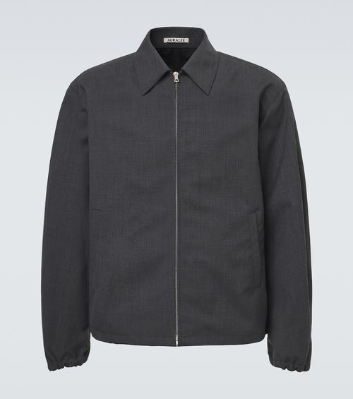 Wool blouson jacket